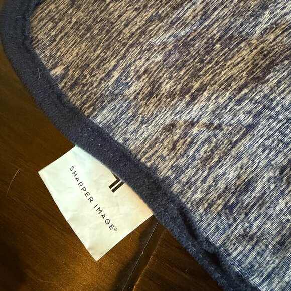 Set of 2 SHARPER IMAGE Cooling Touch Throw Blanket Grey & Blue - Picture 8 of 16